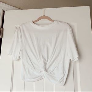 Topshop Cropped Front Knot Top